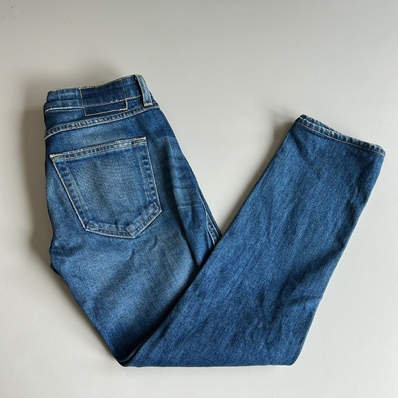 AMO Mid Rise Kate Slim Ankle Jeans in Mariner Wash Women's Size 24 - Picture 3 of 13